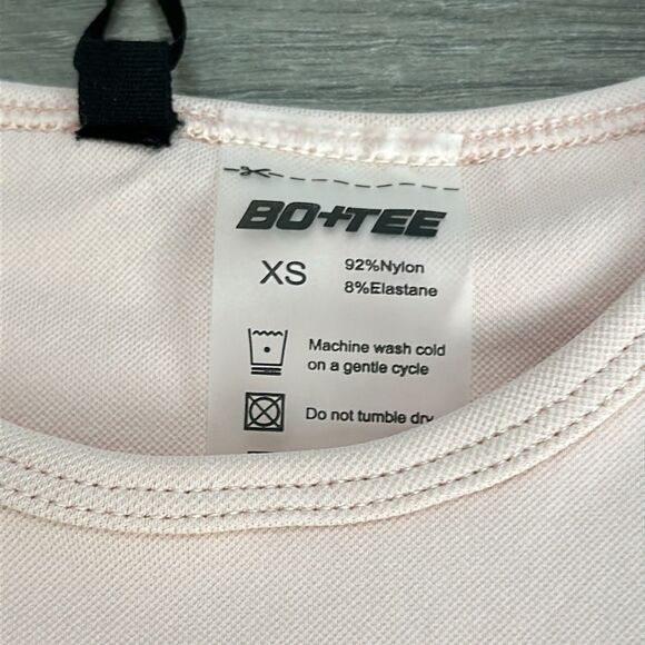 Bo + Tee Knockout Seamless Racerback Crop Top Sports Bra‎ In Peach Size XS - Picture 8 of 9